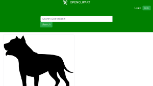 openclipart圖庫：Pit Bull Dog Silhouette縮圖