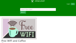 openclipart圖庫：Free WiFi and Coffee Sign-資源代表圖