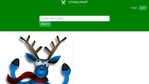 openclipart圖庫：Dancing Reindeer 3