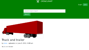 openclipart圖庫：Truck and trailer-資源代表圖