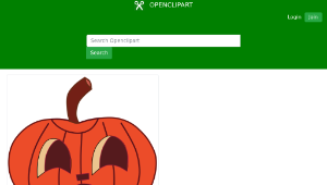 openclipart圖庫：Painted Halloween Pumpkin Faces