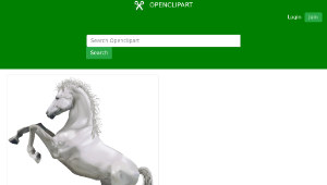 openclipart圖庫：White Horse縮圖