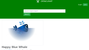 openclipart圖庫：Happy Blue Whale