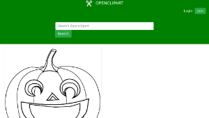 openclipart圖庫：Pumpkin Coloring Page縮圖