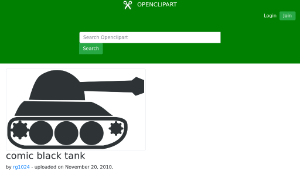 openclipart圖庫：comic black tank 縮圖