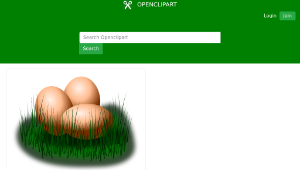 openclipart圖庫：egg in grass-資源代表圖