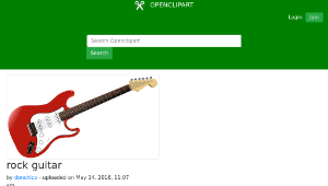 openclipart圖庫：rock guitar