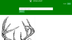 openclipart圖庫：Whitetail Deer Head