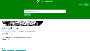 openclipart圖庫：winged disk-資源代表圖