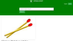 openclipart圖庫：Kitchen Matches (strike on box)縮圖