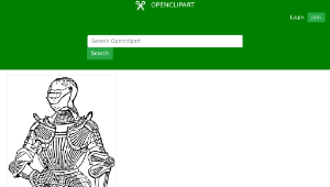 openclipart圖庫：suit of armor - front縮圖