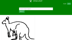 openclipart圖庫：K Is For Kangaroo