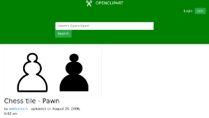 openclipart圖庫：Chess tile - Pawn-資源代表圖