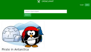 openclipart圖庫：Pirate in Antarctica-資源代表圖