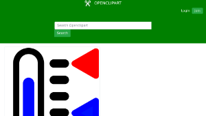 openclipart圖庫：Thermometer icon with min/max indicator縮圖