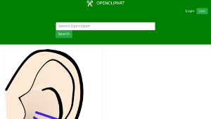 openclipart圖庫：listening colored縮圖