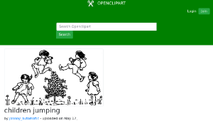 openclipart圖庫：children jumping
