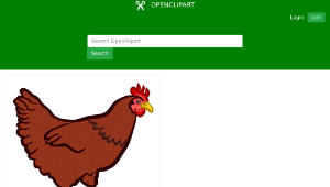 openclipart圖庫：hen - coloured