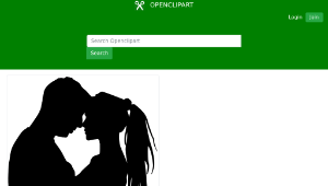 openclipart圖庫：Young Couple Silhouette-資源代表圖