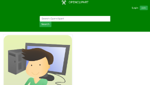 openclipart圖庫：Computer Boy Cartoon