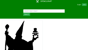 openclipart圖庫：Wizard Silhouette-資源代表圖