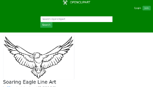 openclipart圖庫：Soaring Eagle Line Art-資源代表圖