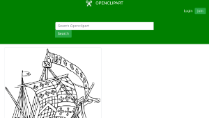 openclipart圖庫：ship from the mid-15th century-資源代表圖