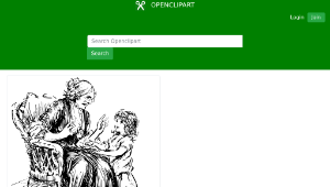 openclipart圖庫：Grandma storytelling