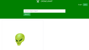 openclipart圖庫：Alien Head