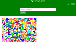 openclipart圖庫：Colorful Hearts Background