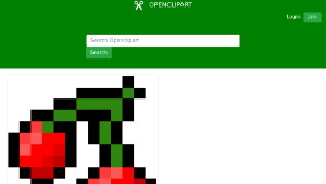 openclipart圖庫：Pixel Cherries