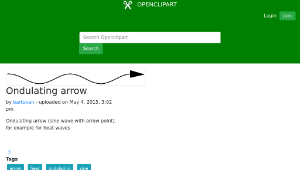 openclipart圖庫：Ondulating arrow