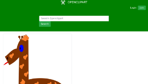 openclipart圖庫：Funny giraffe縮圖
