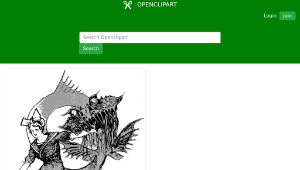openclipart圖庫：a Girl and her Sea Monster