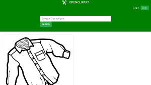 openclipart圖庫：shirt - lineart