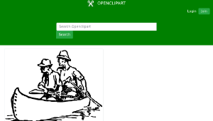 openclipart圖庫：canoe traveling縮圖