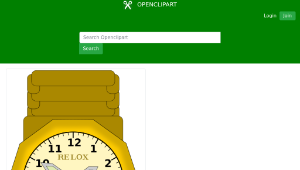 openclipart圖庫：reloj de pulsera - watch in gold - montre d'or縮圖