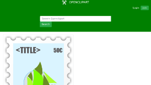 openclipart圖庫：Postage Stampe template