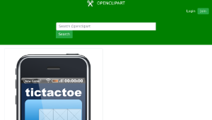 openclipart圖庫：Javascript Phone Tictactoe Game