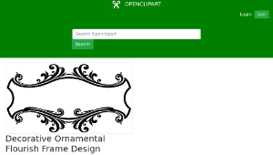 openclipart圖庫：Decorative Ornamental Flourish Frame Design