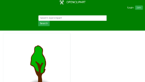 openclipart圖庫：RPG map symbols: tree