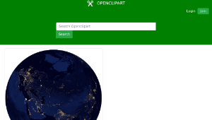 openclipart圖庫：Earth At Night Globe
