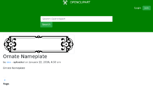openclipart圖庫：Ornate Nameplate-資源代表圖