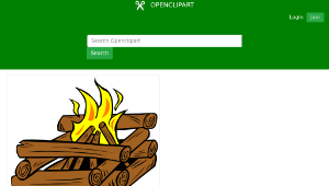 openclipart圖庫：Campfires and cooking cranes