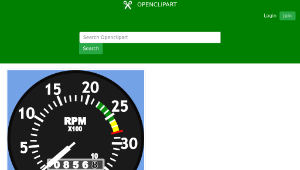 openclipart圖庫：Cessna Type Aircraft Tachometer