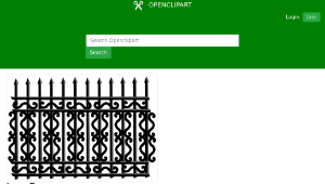 openclipart圖庫：Iron Fence