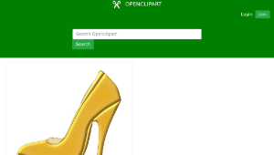 openclipart圖庫：Golden shoe-資源代表圖