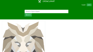 openclipart圖庫：Polygonal Lion Face