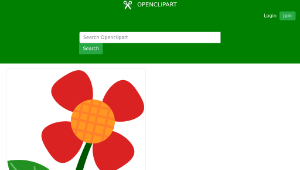 openclipart圖庫：red flower縮圖
