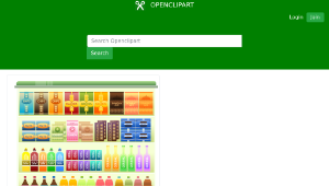 openclipart圖庫：Supermarket Goods Shelf 3